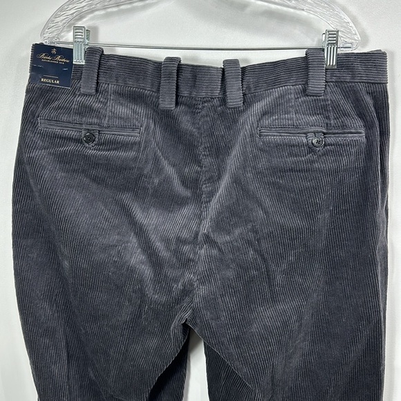 Brooks Brothers Men’s Gray Corduroy Dress Pants Regular size 38/30.NWT. - Picture 6 of 11